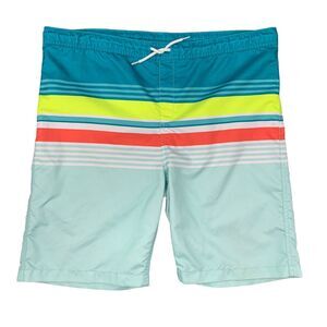 Lands End Swim Trunk Mens XL Extra Large Striped Drawstring Brief Lined *READ